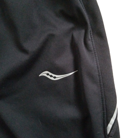 Saucony Women's Black Reflective Flexshell Run Shield Lined Running Pants Sz. S - Picture 4 of 13